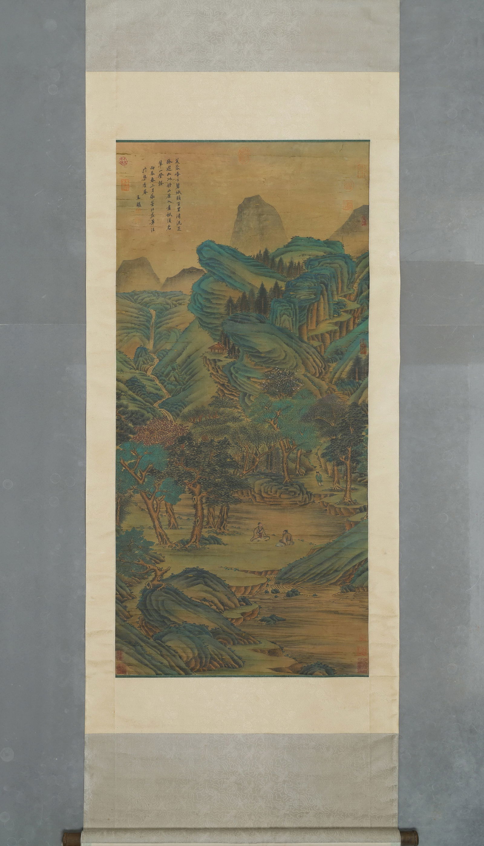 WANG JIAN - OLD SILK LANDSCAPE: 133X65CM