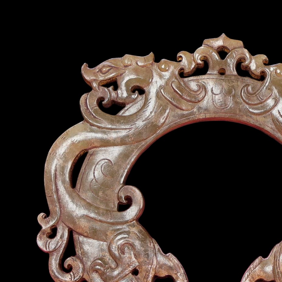 HETIAN JADE DRAGON RING - 2