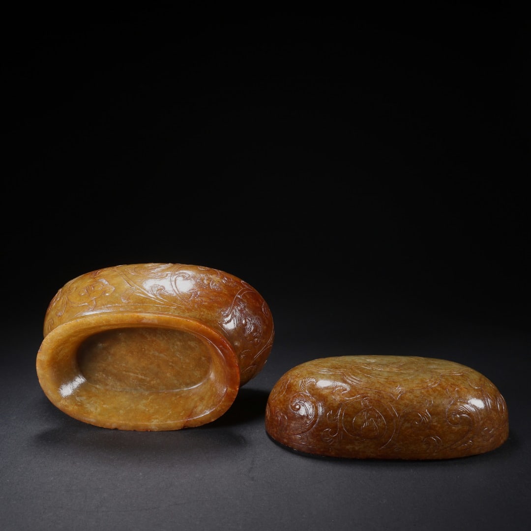 HETIAN JADE BIRD PATTERN COVERED JAR - 9