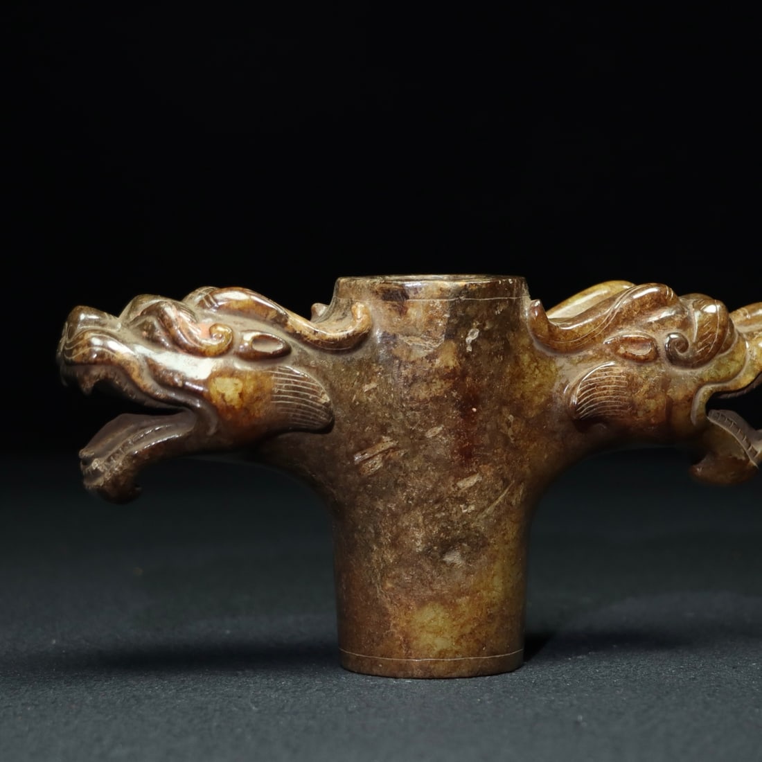 JADE DOUBLE DRAGON HEAD - 7