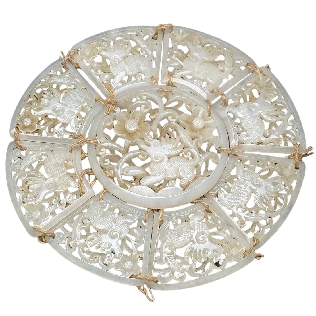 OPENWORK JADE FLOWER PANEL: D.117CM