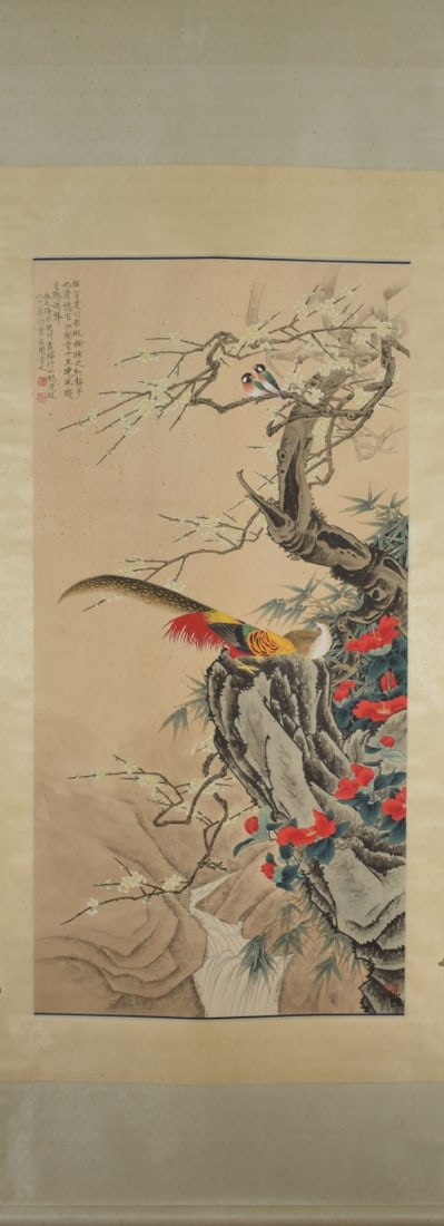 YUFEIAN:FLOWERSANDBIRDSXUFEIAN徐非谙: Size: 130X65cm