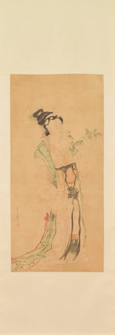 TANGYIN:COURTLADIES唐寅: Size: 120X56cm