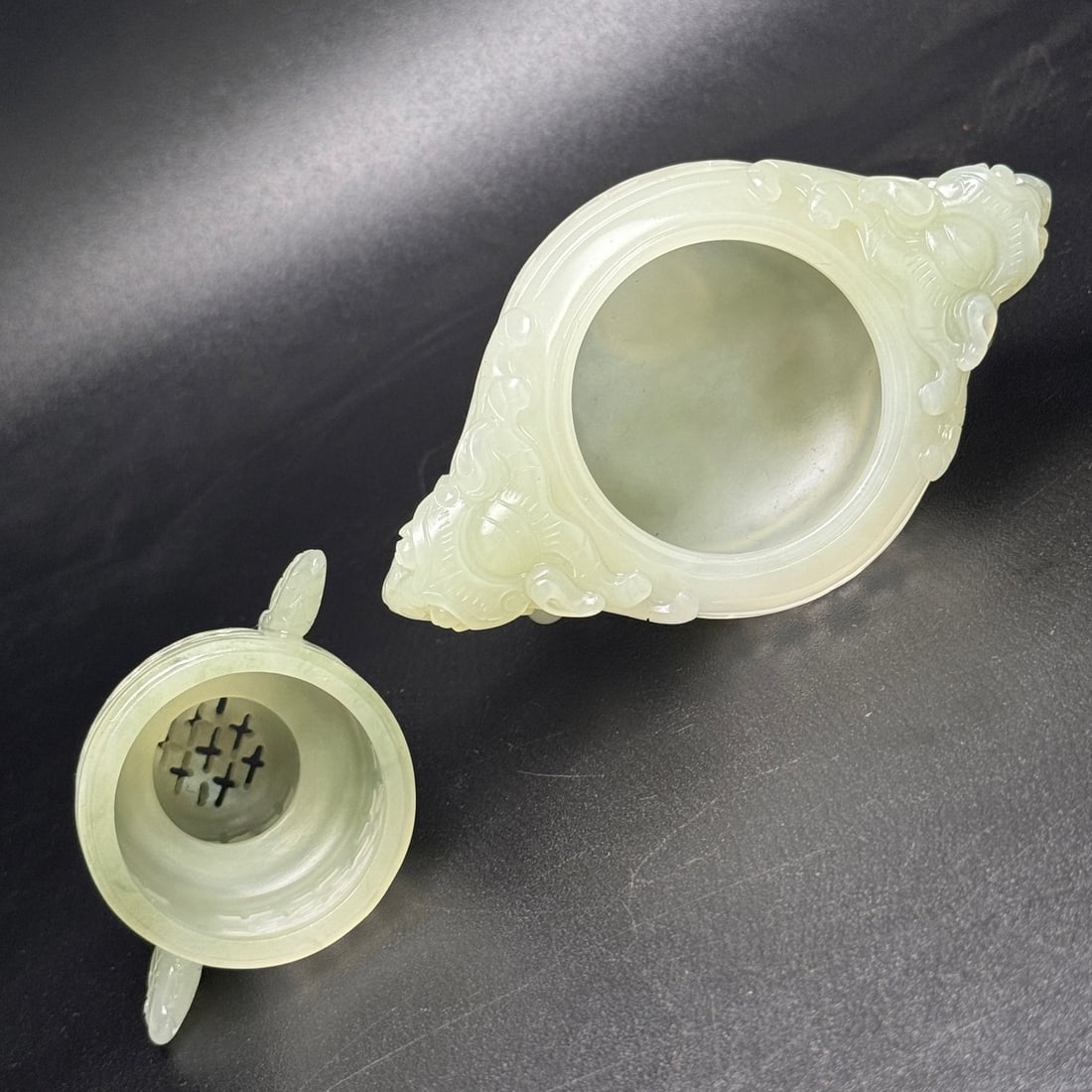 JADE OPENWORK INCENSE BURNER - 5