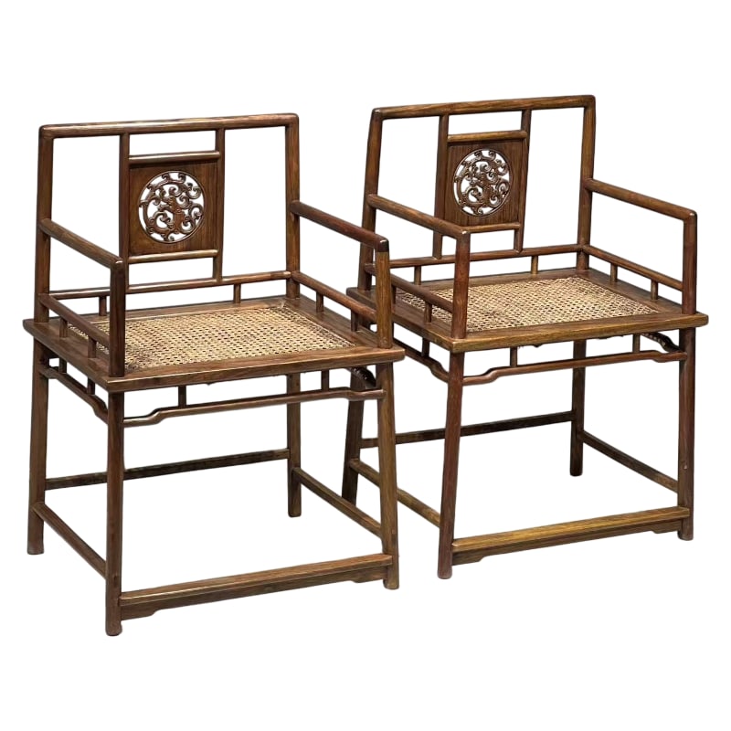 ROSEWOOD DRAGON CHAIR: Dimensions: Width 58cm, Depth 45cm, Height 85cm, Seat Height 47cm.