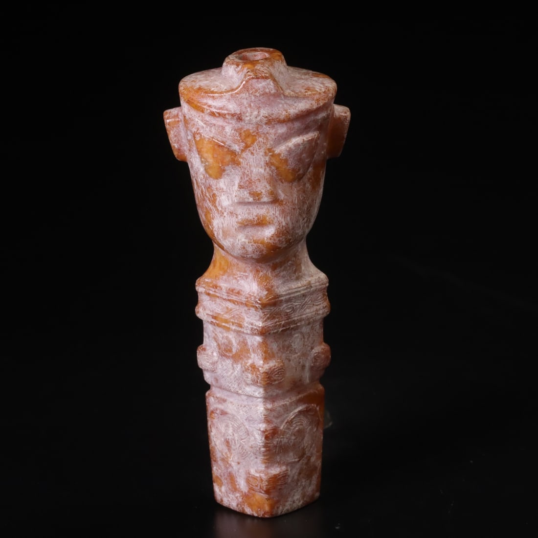 ANCIENT JADE HUMAN FIGURE: Dimensions: 3.1X2.5X7.9cm, Weight: 57g