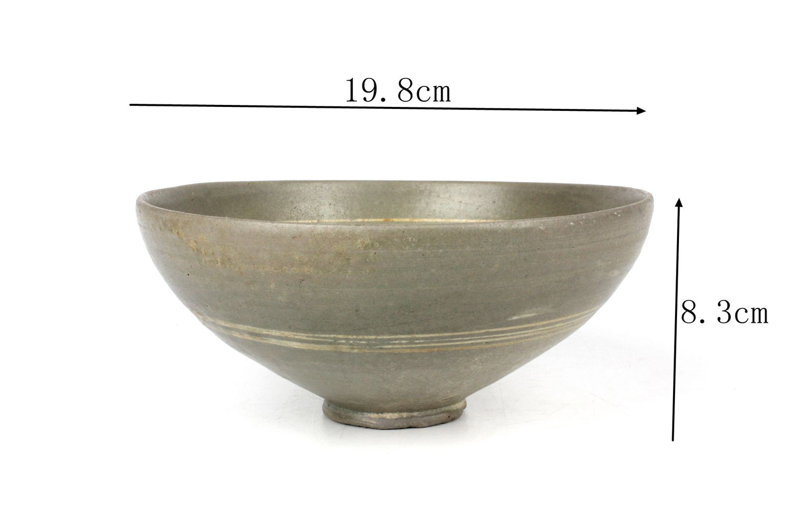 GORYEO BLACK AND WHITE INLAID WILLOW TREE BOWL: Diameter 19.8 cm, height 8.3 cm