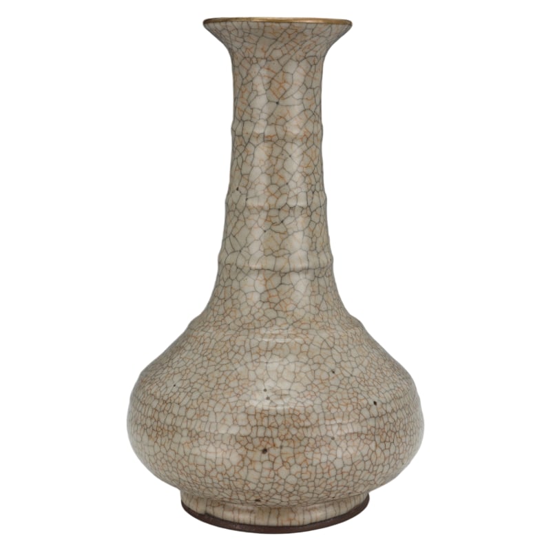 SONG DYNASTY GE WARE LONG-NECKED VASE WITH STRING PATTERN (1 of 7)