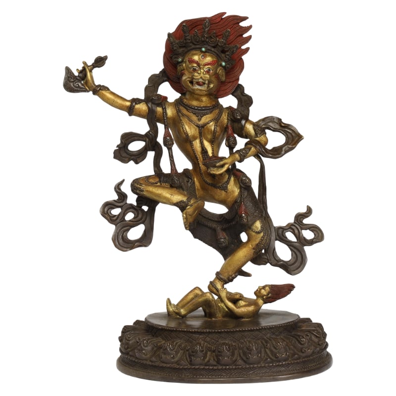 GOLD-PLATED VAJRAVARAHI: 29cm tall