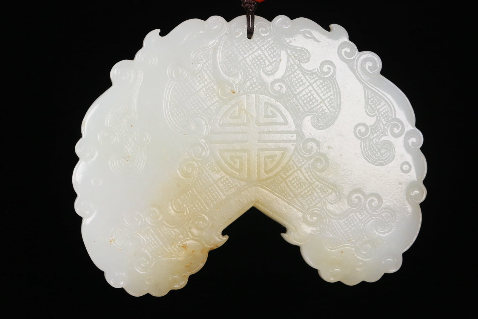 HETIAN JADE DOUBLE PHOENIX LONGEVITY PATTERN CHIME - 5
