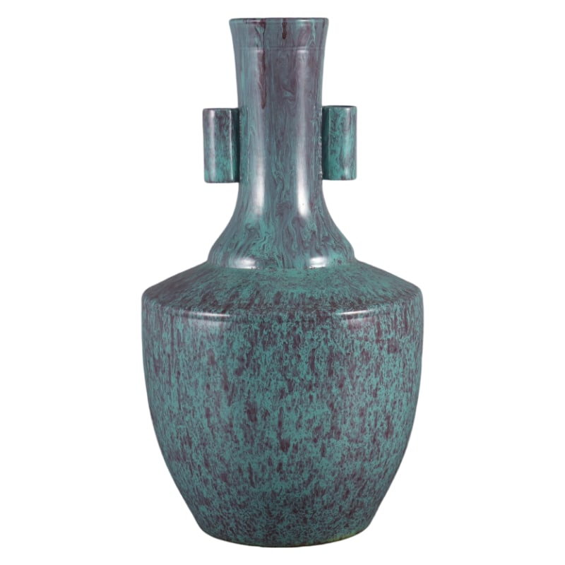 JUN-GLAZED DOUBLE-EARED VASE
