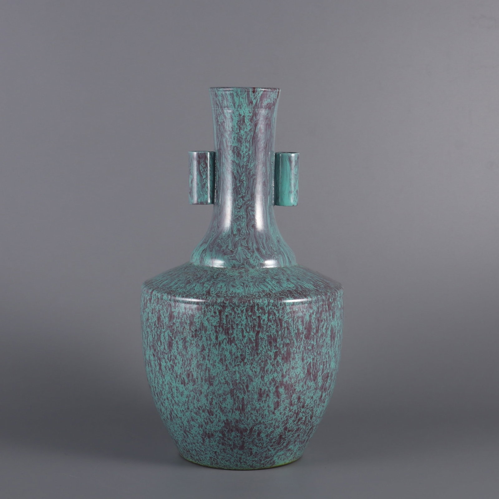 JUN-GLAZED DOUBLE-EARED VASE - 3
