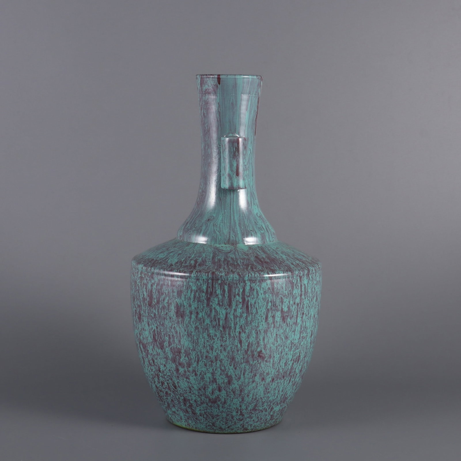 JUN-GLAZED DOUBLE-EARED VASE - 4