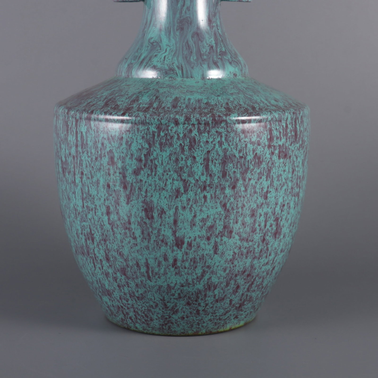JUN-GLAZED DOUBLE-EARED VASE - 6