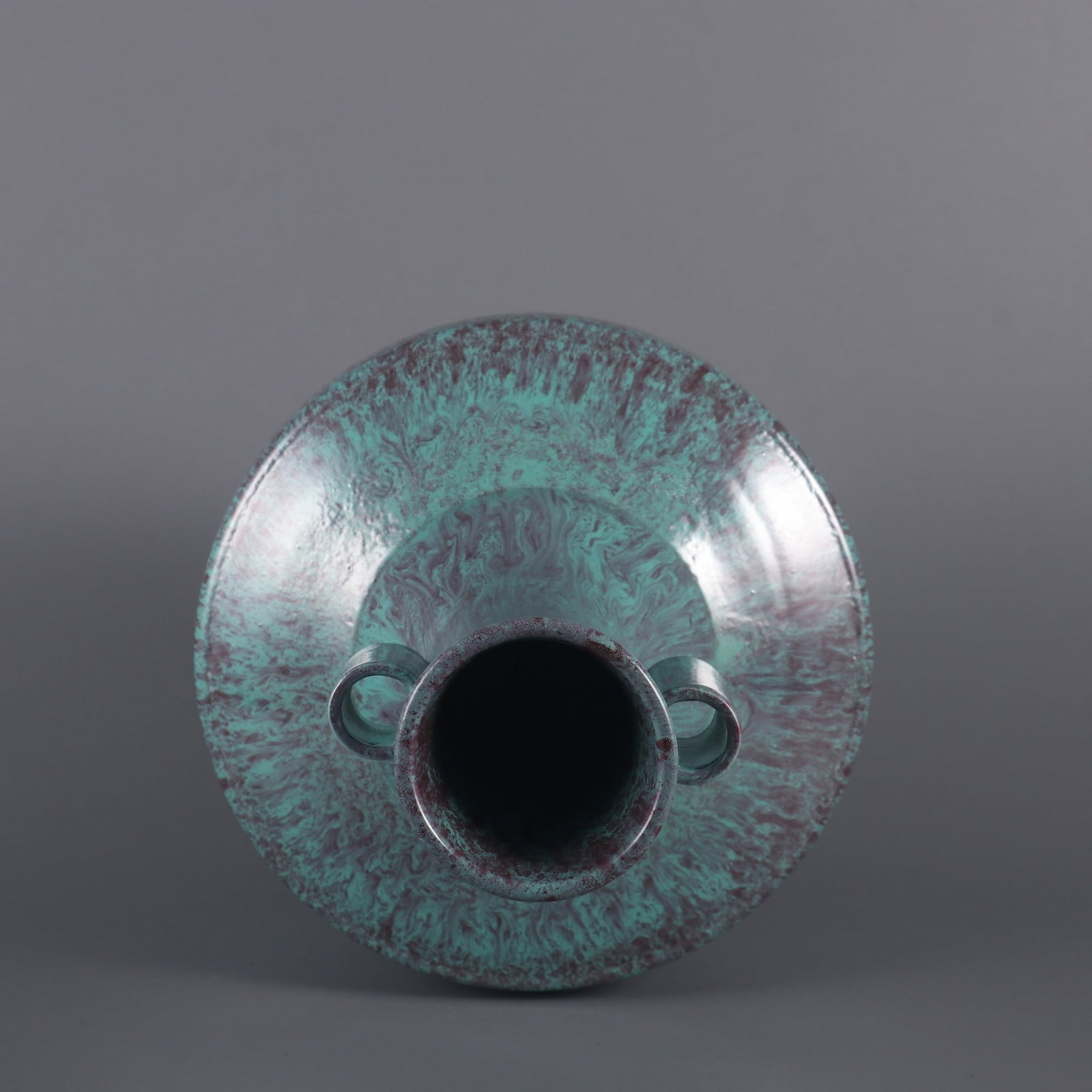 JUN-GLAZED DOUBLE-EARED VASE - 8