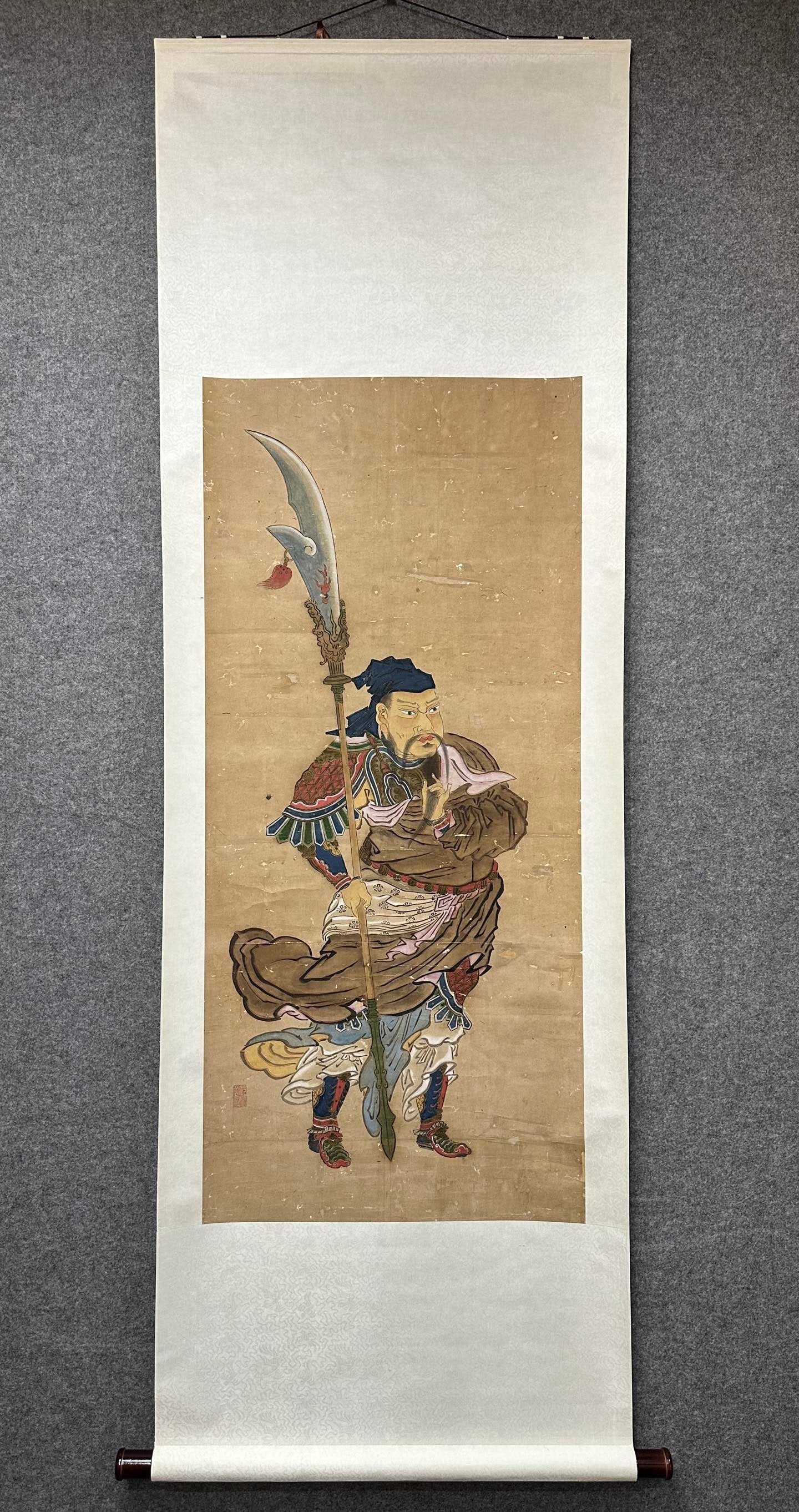 ANONYMOUS(PORTRAITOFTHEMARTIALSAINT): The painting size is 110×50.
