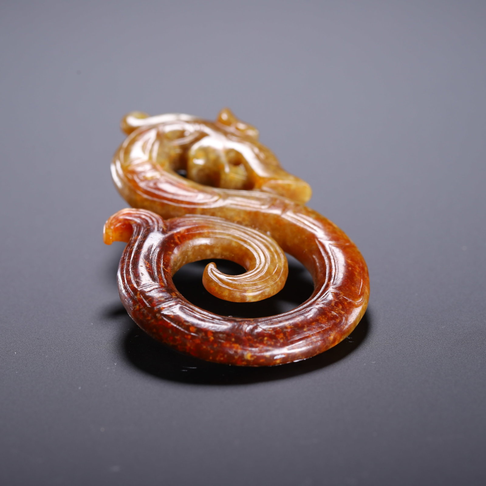 HETIAN DRAGON PATTERN PENDANT - 7