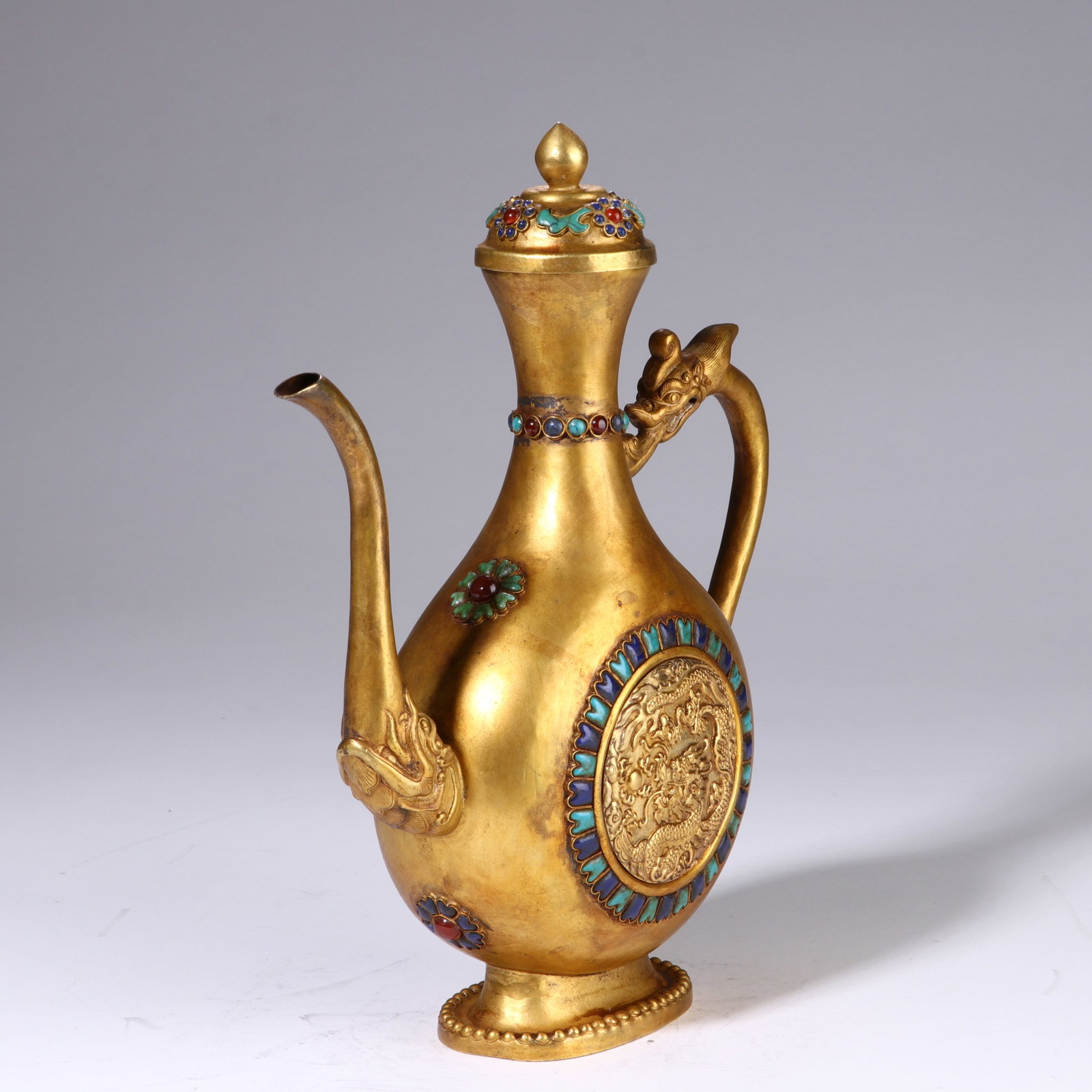 GILDED BRONZE EWER - 4
