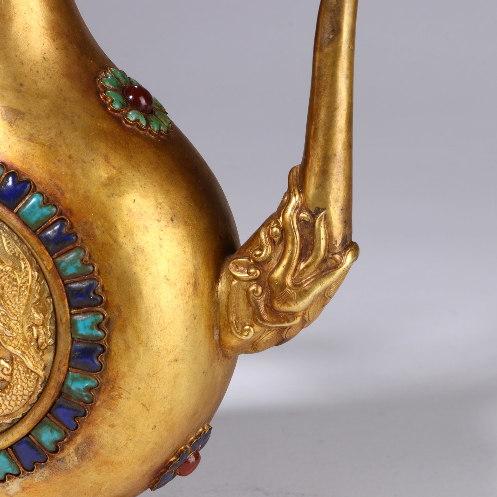 GILDED BRONZE EWER - 5