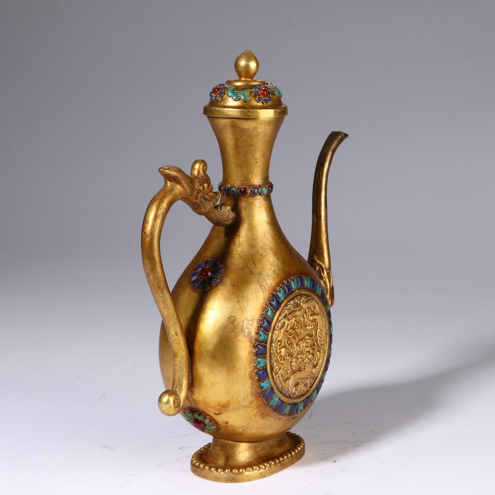 GILDED BRONZE EWER - 6