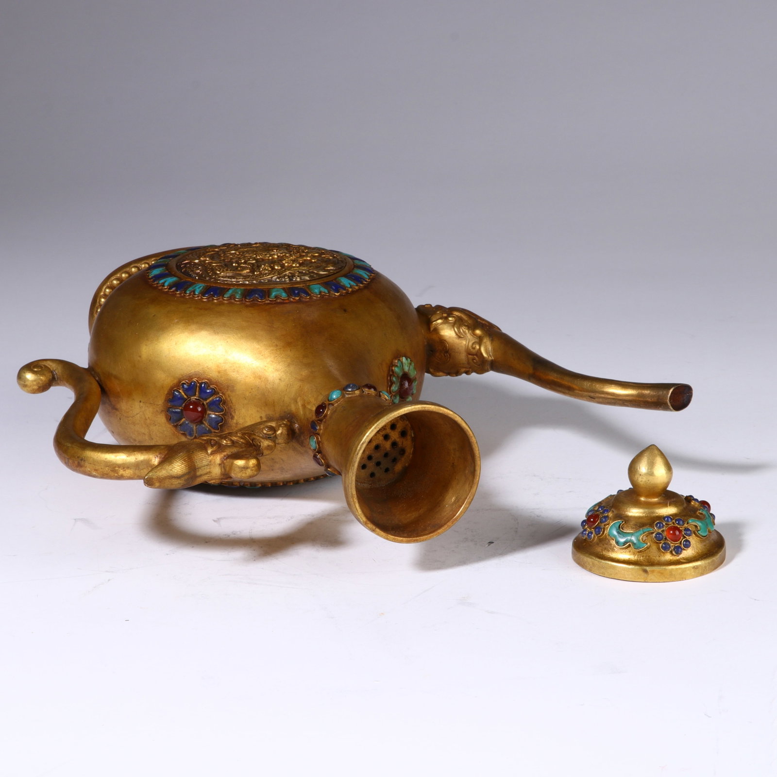 GILDED BRONZE EWER - 7