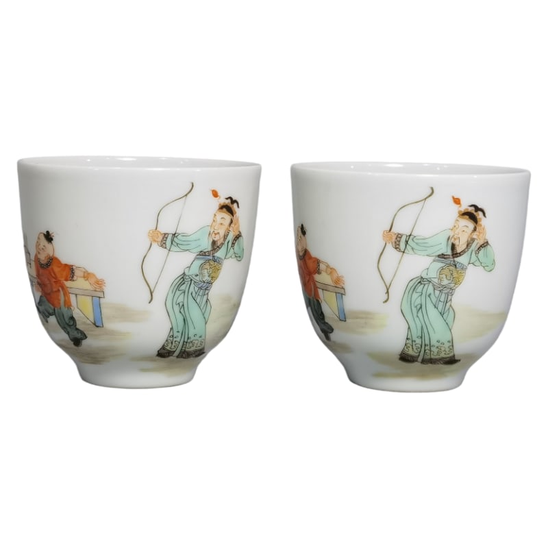 QING DYNASTY YONGZHENG PERIOD FAMILLE ROSE CUP: Caliber 6, Height 5.5
