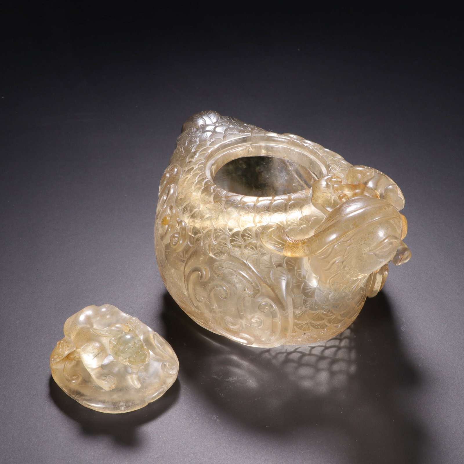 YELLOW CRYSTAL POT - 8