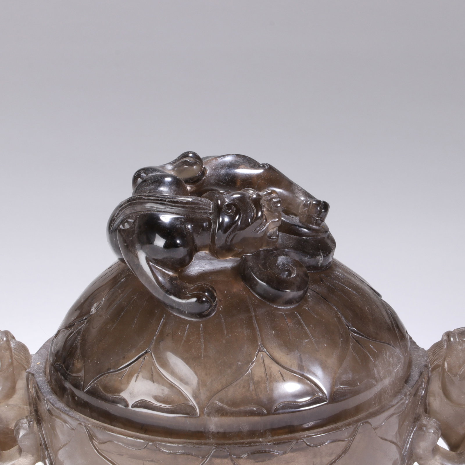 CRYSTAL DRAGON PATTERN DOUBLE-EARED INCENSE BURNER - 3