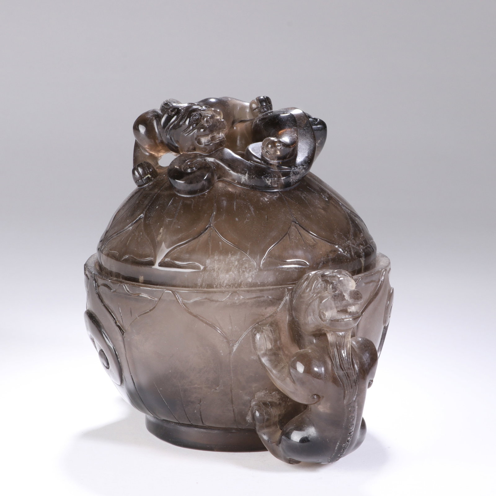 CRYSTAL DRAGON PATTERN DOUBLE-EARED INCENSE BURNER - 4