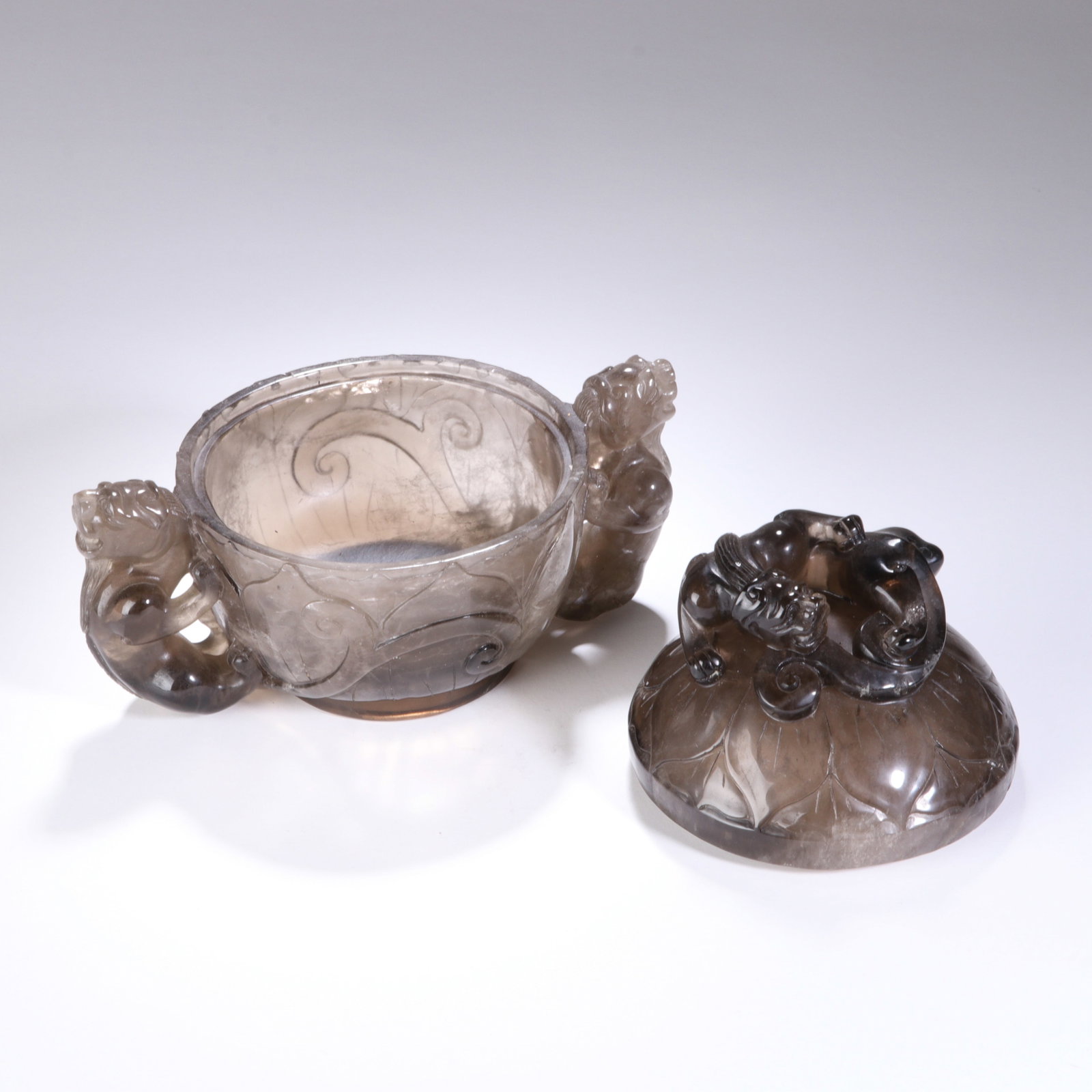 CRYSTAL DRAGON PATTERN DOUBLE-EARED INCENSE BURNER - 6