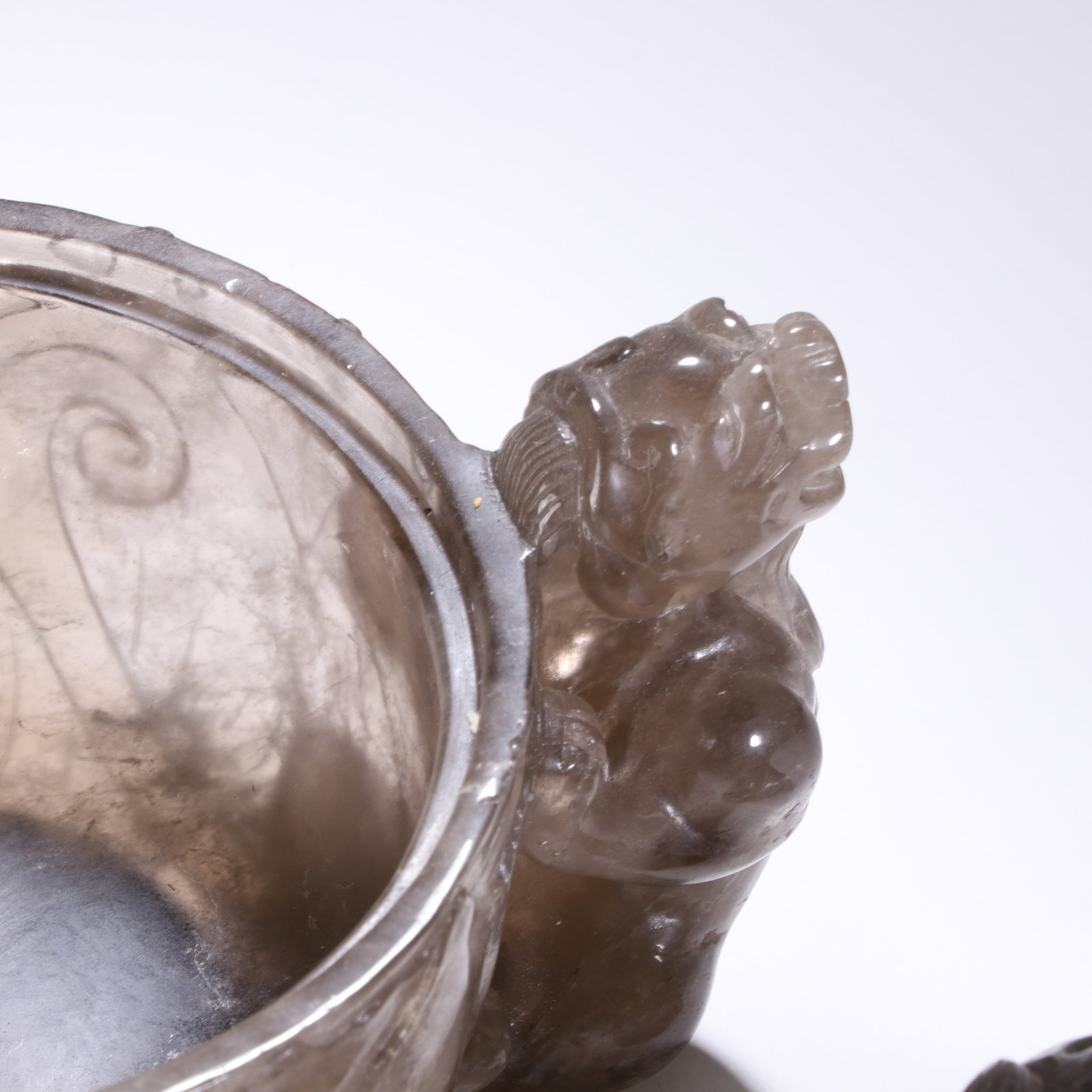 CRYSTAL DRAGON PATTERN DOUBLE-EARED INCENSE BURNER - 7