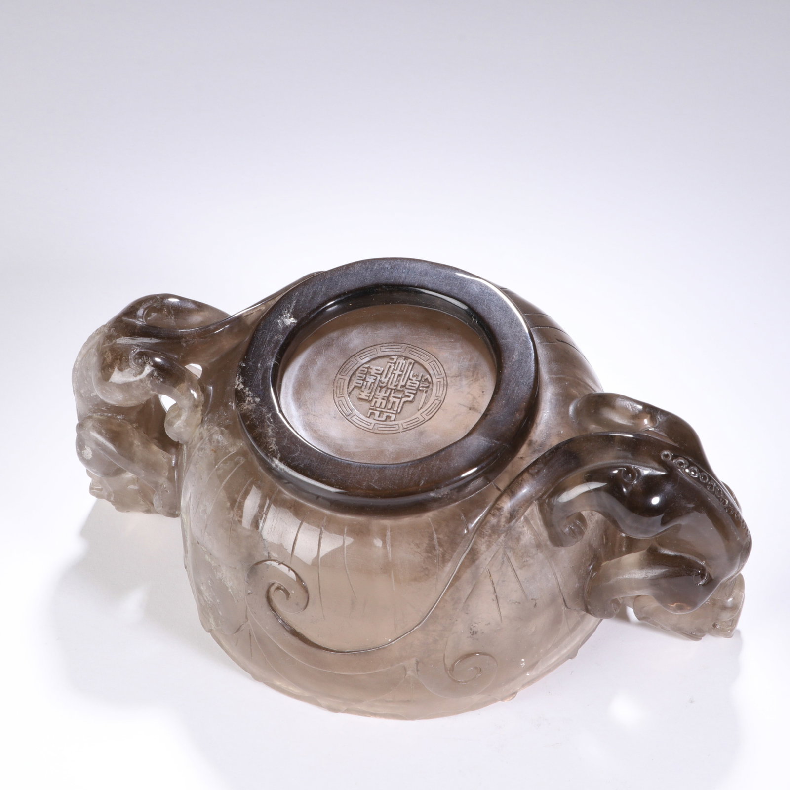 CRYSTAL DRAGON PATTERN DOUBLE-EARED INCENSE BURNER - 8