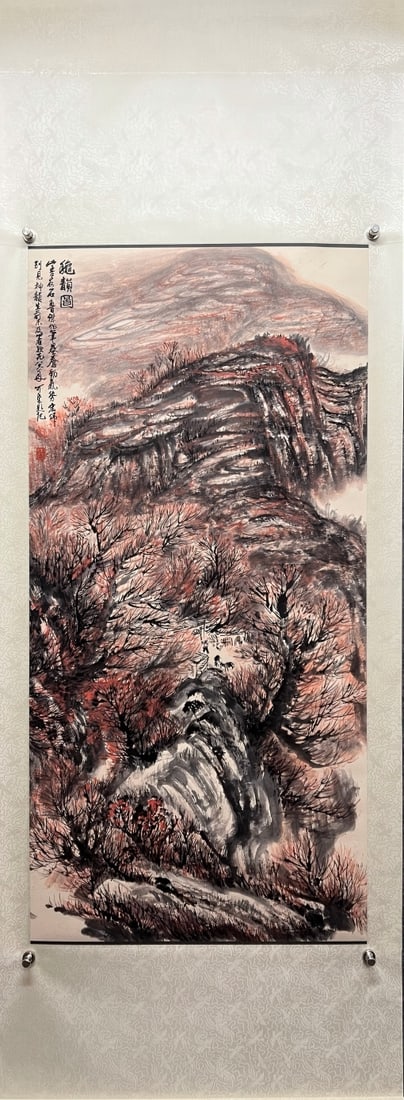 SHILU;LIKERAN石鲁，李可染: The painting size is 138×67 cm.