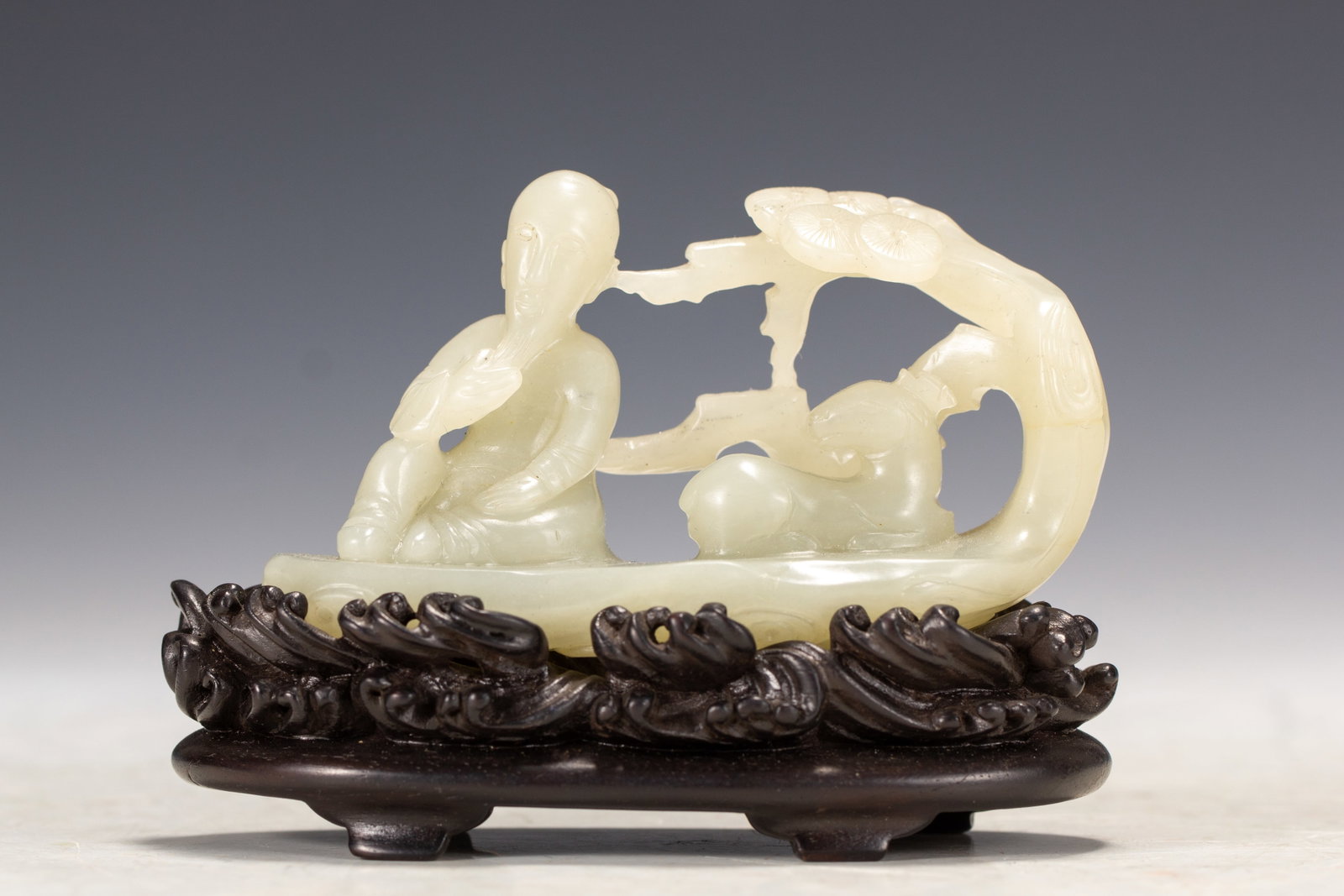 HETIAN JADE FIGURE ORNAMENT: Length 9, Width 3.5, Height 7