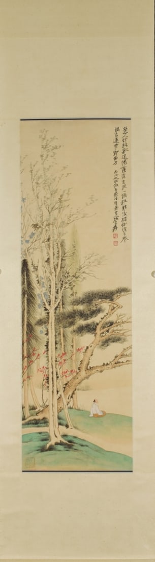 ZHANGDAQIAN:"PORTRAITOFANOBLERECLUSE"张大千: Size: 110X35cm