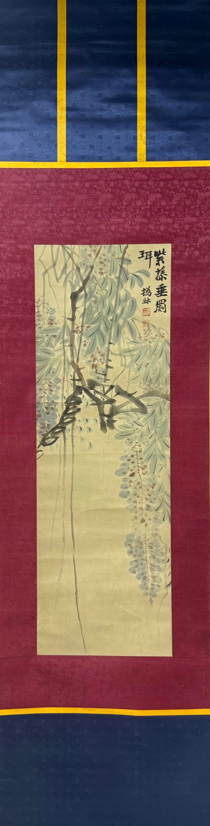 ZHAOZHIQIAN:WISTERIA张大千: Size 101x33cm