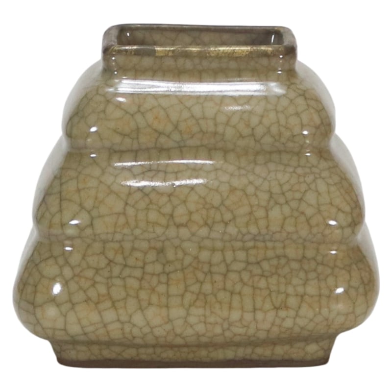 SONG DYNASTY RICE-YELLOW GLAZED THREE-TIERED SQUARE POT (1 of 8)