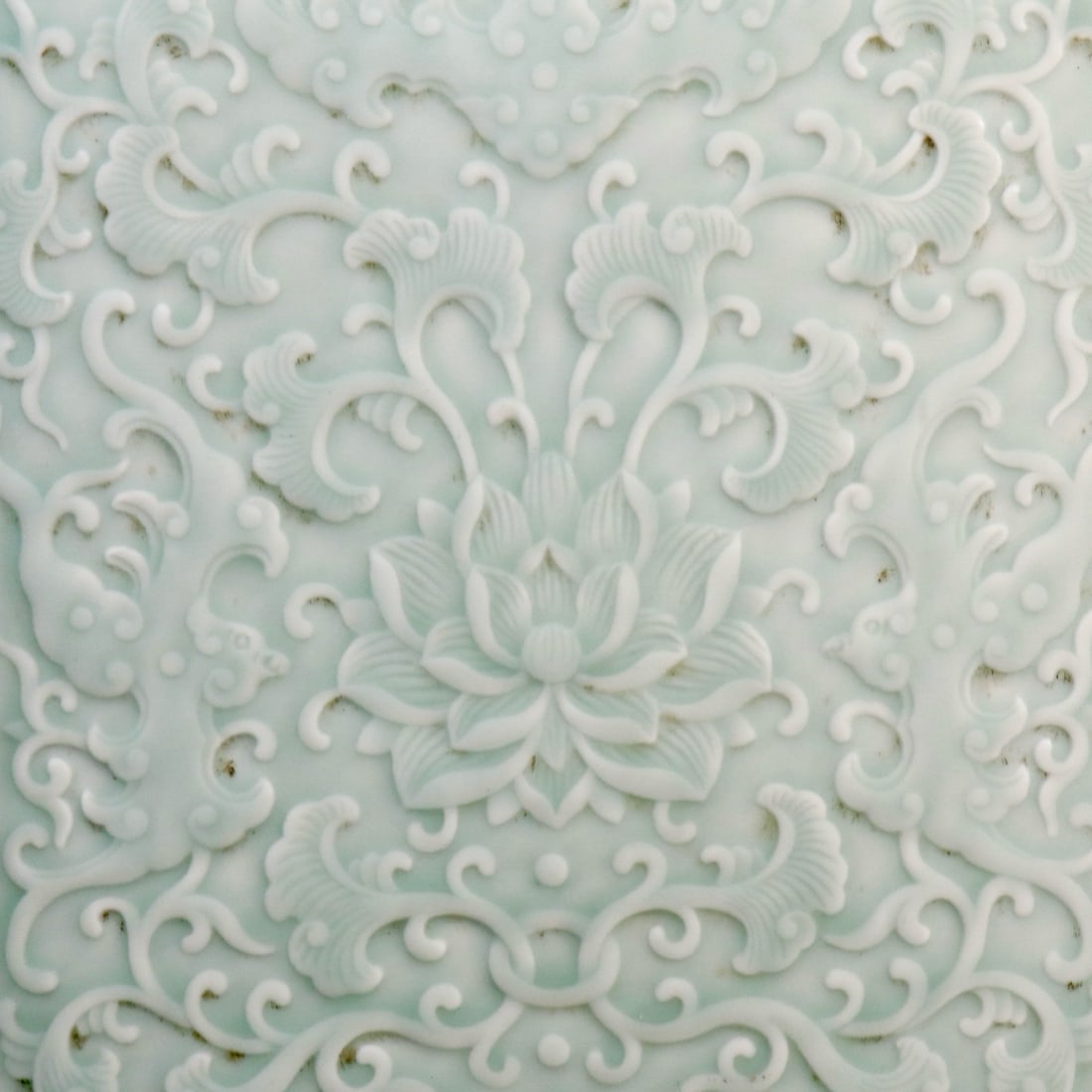 CELADON-GLAZED SQUARE VASE WITH DOUBLE HANDLES - 9