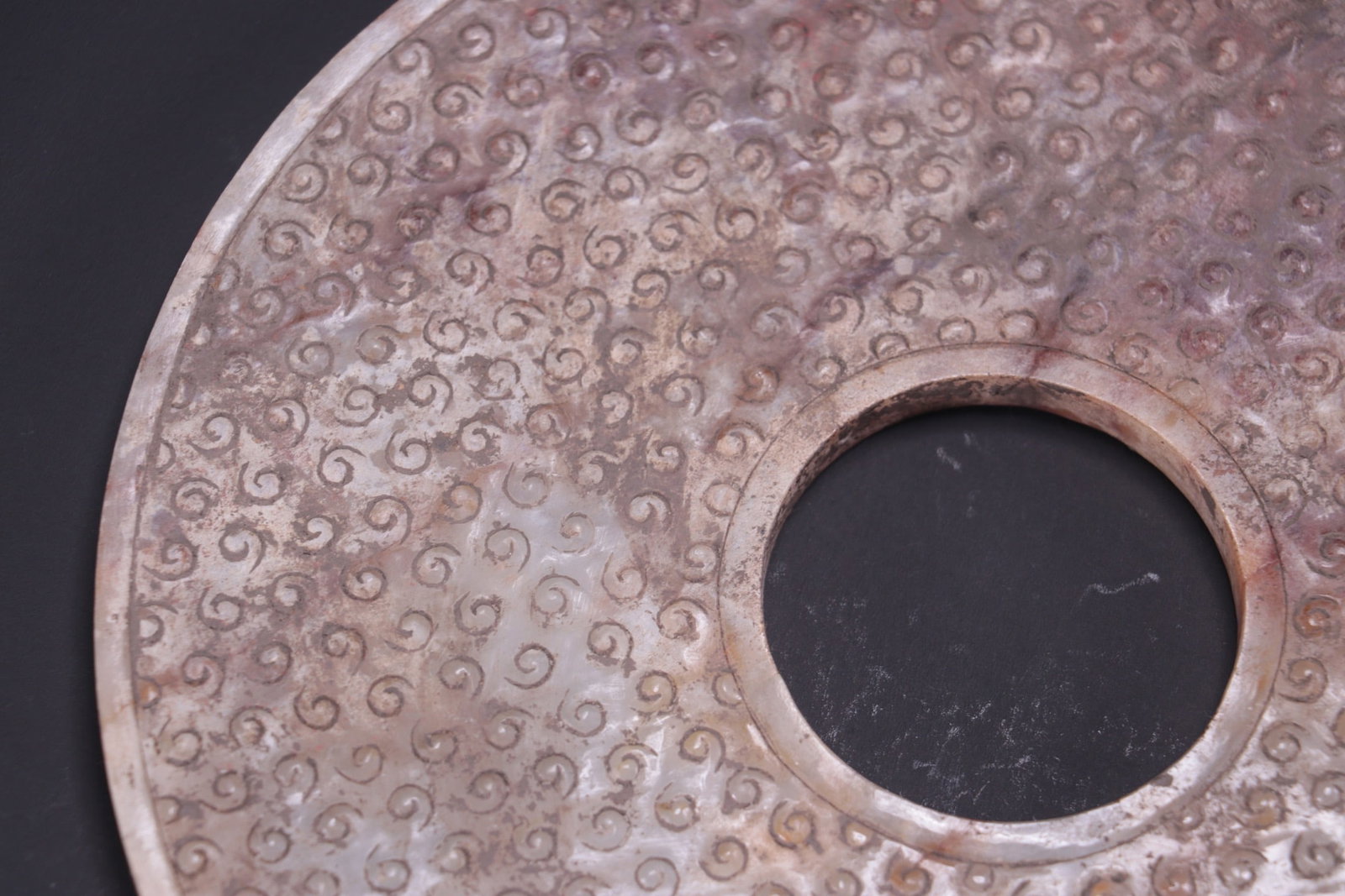 ANCIENT JADE BI DISC WITH INTERLOCKING PATTERNS - 6