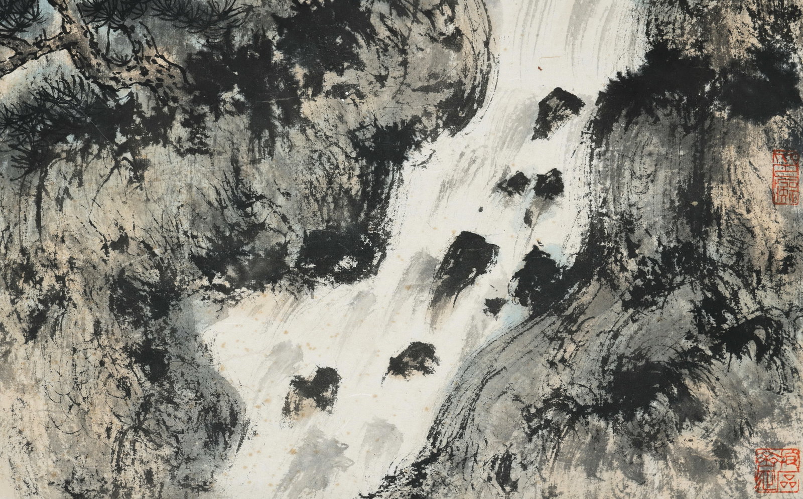 FU BAOSHI, LANDSCAPE，傅抱石 - 8