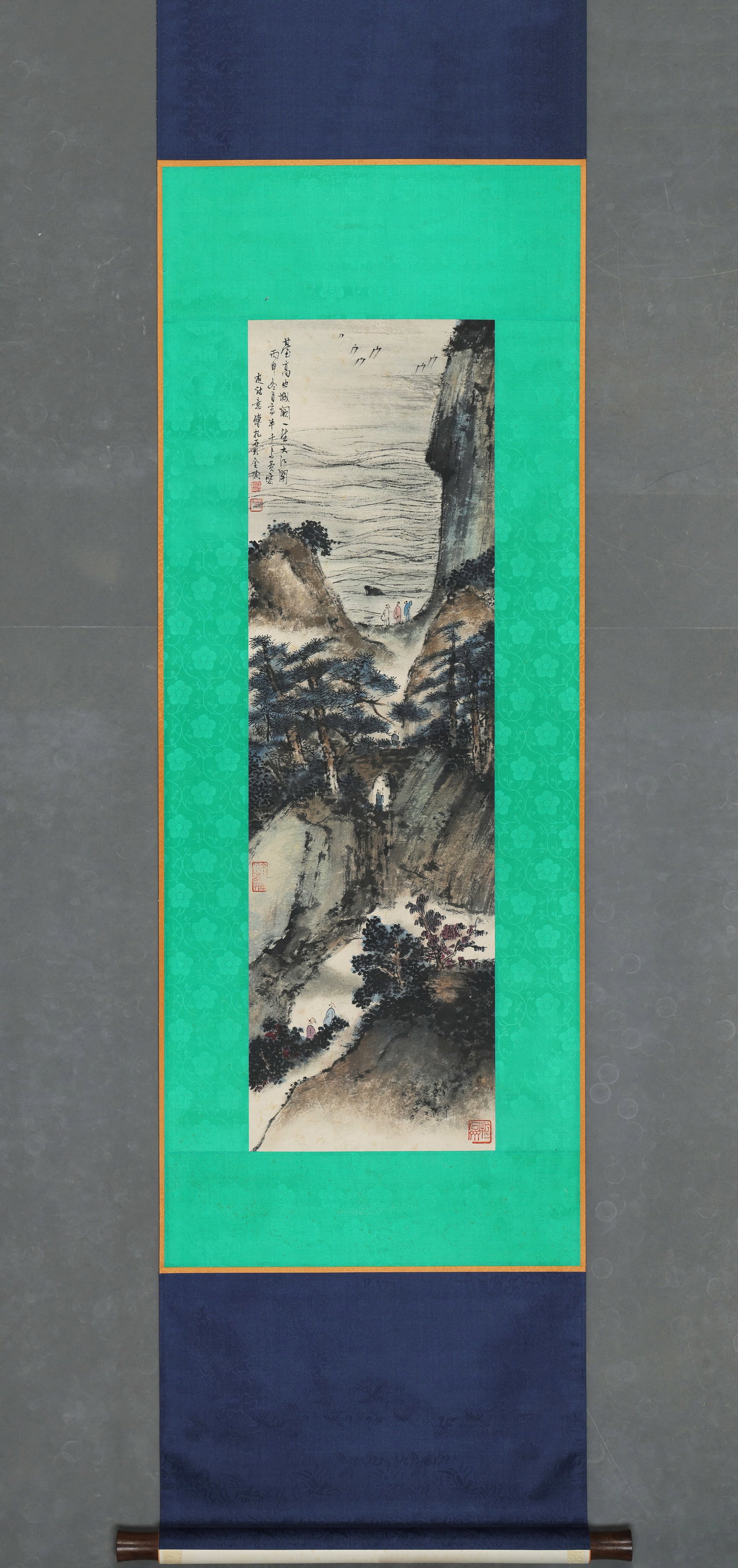 FU BAOSHI SONGSHAN RIVER VIEW，傅抱石: 98x29CM