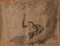 A Chinese Monkey Painting, Mu Xi Mark