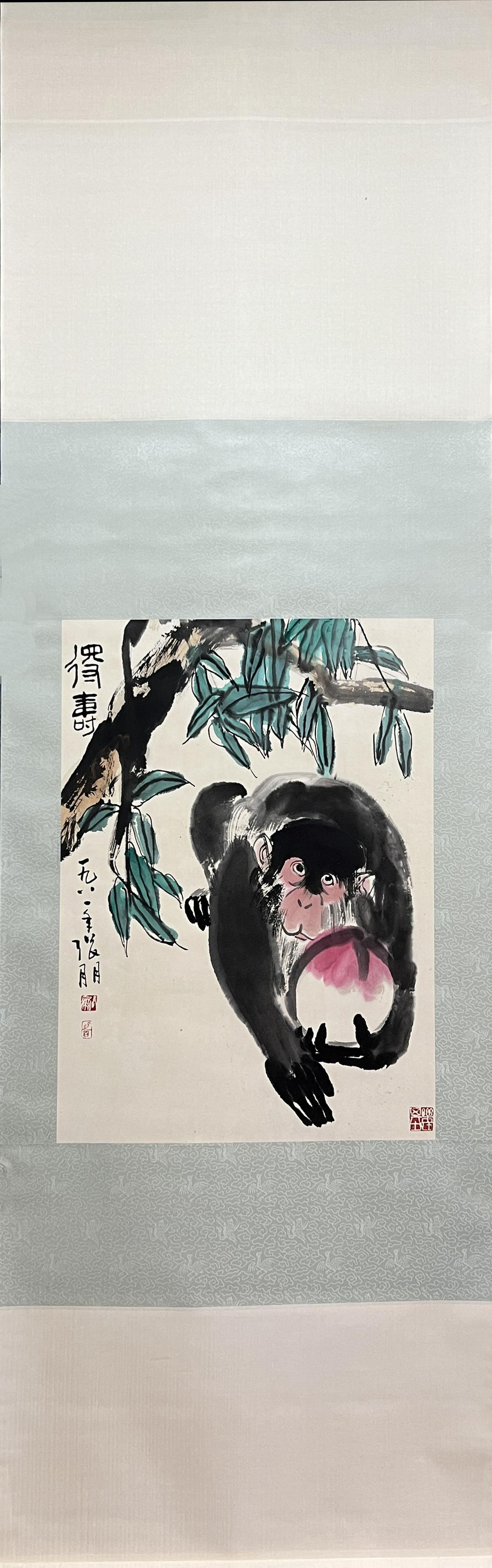Chinese Monkey Painting, Zhang Peng Mark: Chinese Monkey Painting, Zhang Peng Mark Length:65cm, Width:46cm, Good Condition Detailed condition reports are not included in this catalog. For additional information, including condition reports, p