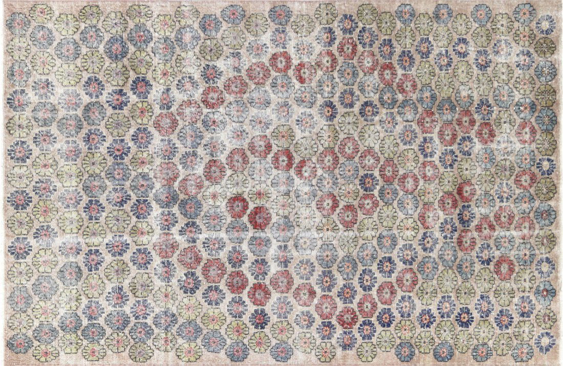 Vintage Turkish Mid-Century Modern Rug - 6'1" x 9'3" (1 of 5)