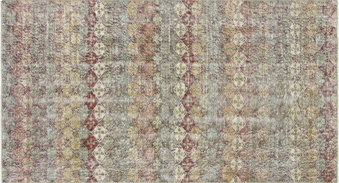 Vintage Turkish Mid-Century Modern Rug - 3'10" x 7' (1 of 5)