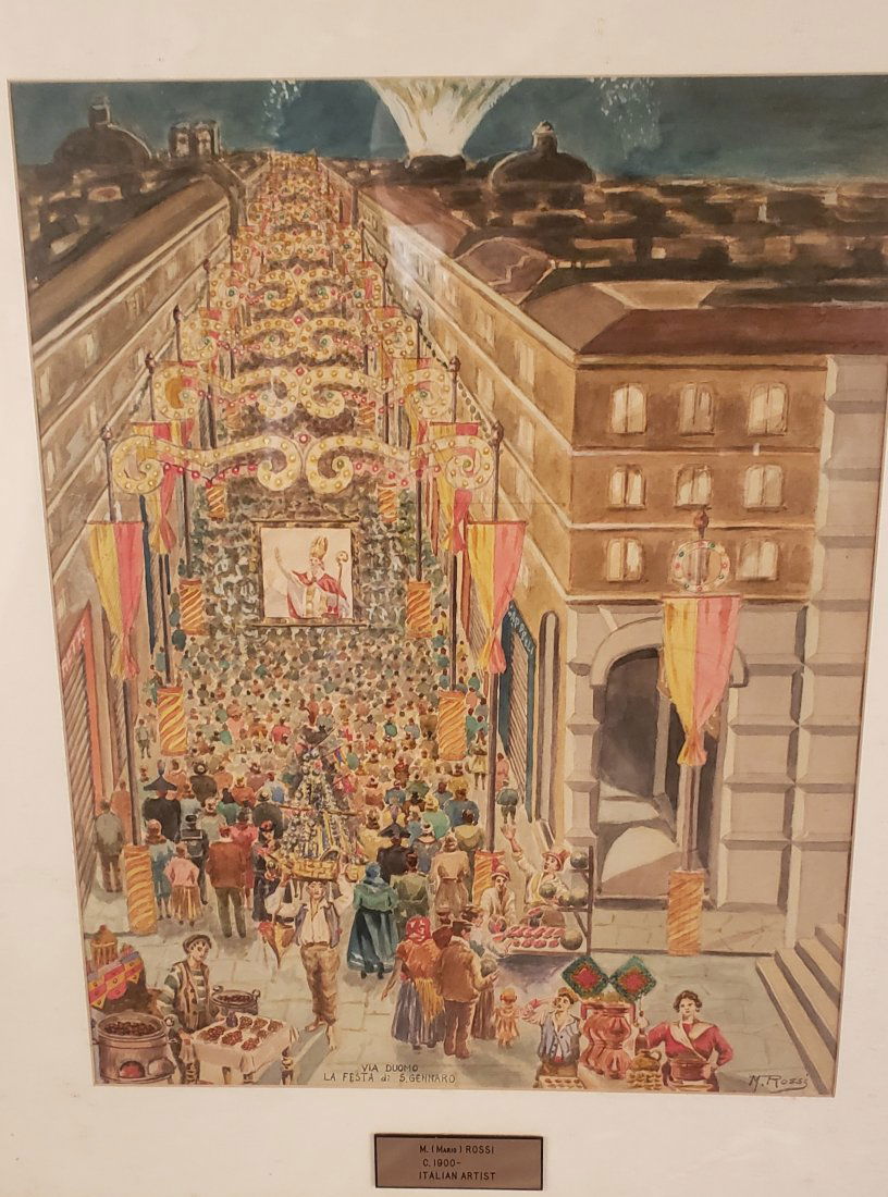 M. Rossi Watercolor San Gennaro Festival 15" x 18 1/2" (1 of 6)