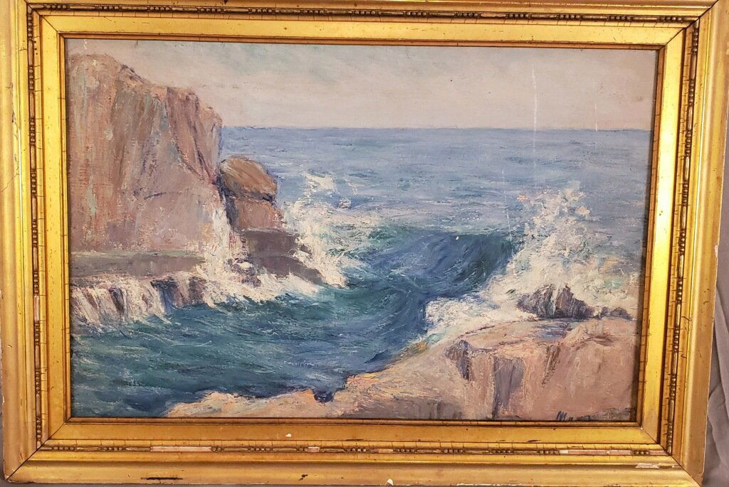 Signed O.C. seascape 16x24 nice (1 of 2)