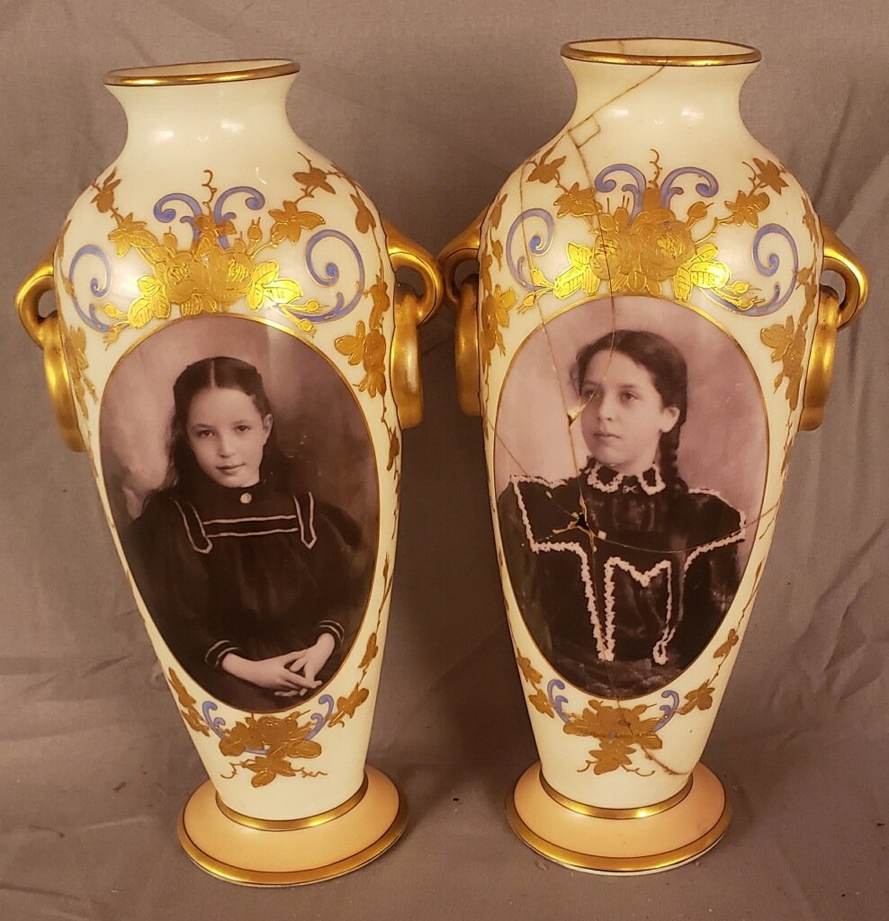 The Romanovs  Austria vases 9 1/2" 1 cracked (1 of 3)