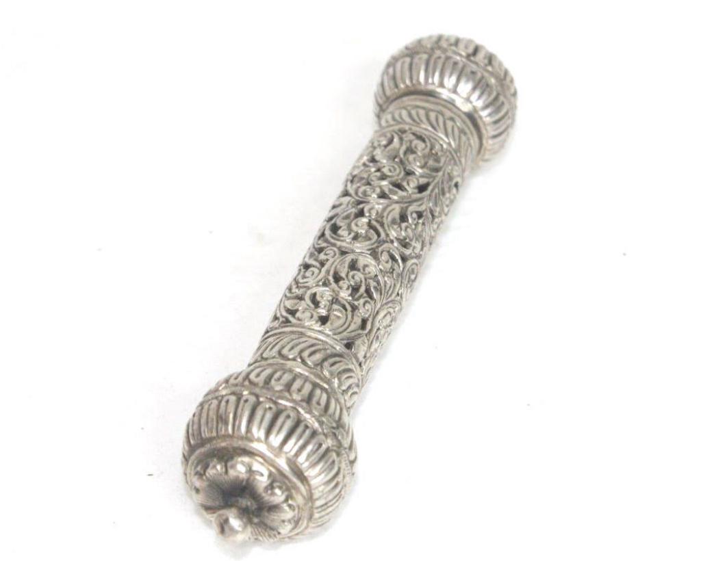 Silver Ottoman Stamped Document and Letter Scroll (1 of 5)