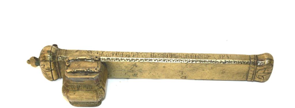 18th Qalamdon Ottoman Turkish Inkwell Brush holder 1290 (1 of 7)